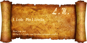 Lieb Melinda névjegykártya